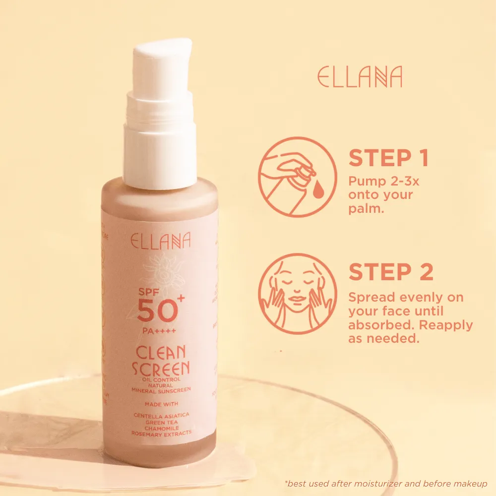 Clean Screen SPF 50  PA     Oil Control Mineral Sunscreen