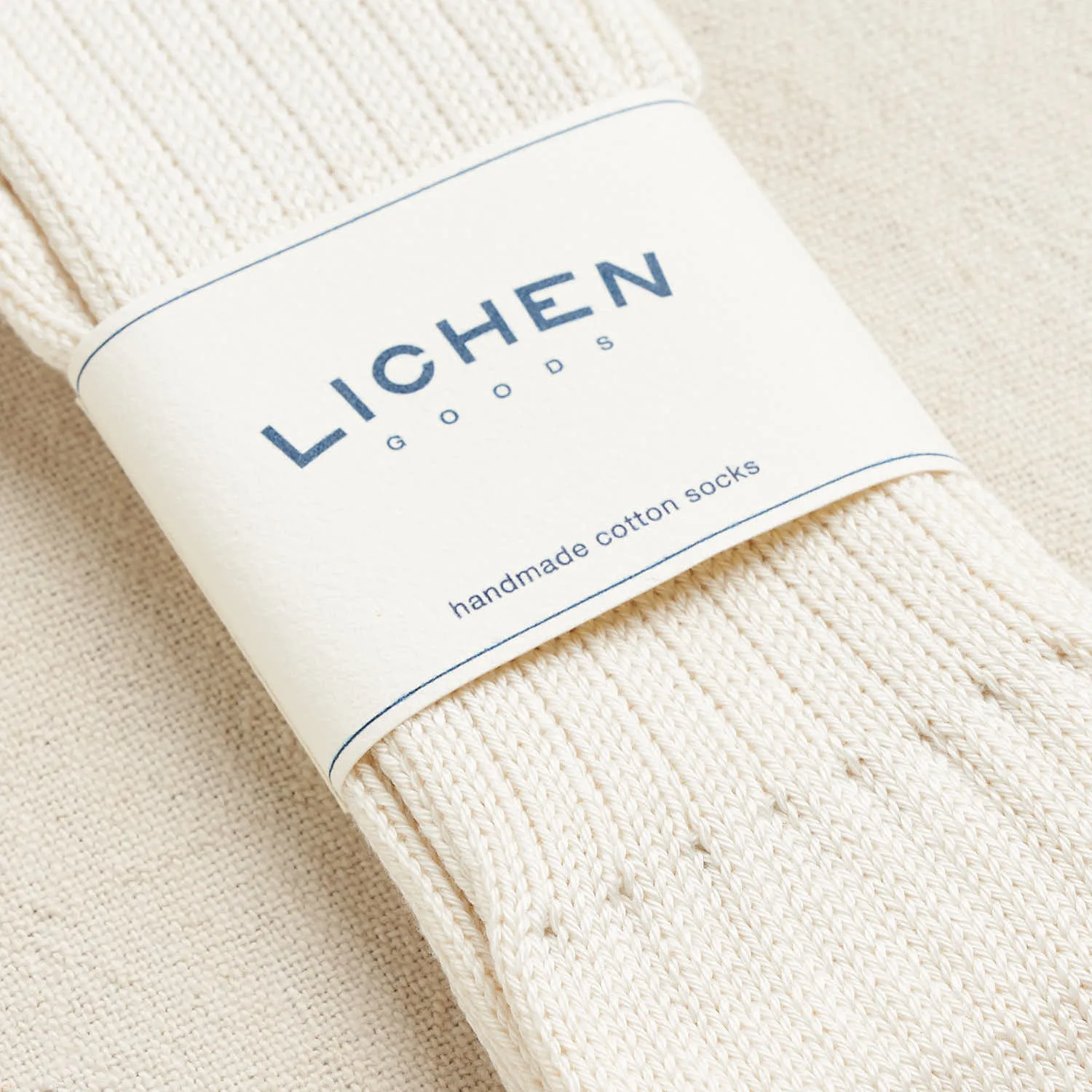 Compostable Cotton Socks, Undyed Cream