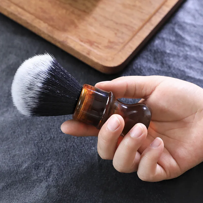 DAPPER STREET SUPPLY CO. - Amber Acrylic Shaving Synthetic Platinum Brush