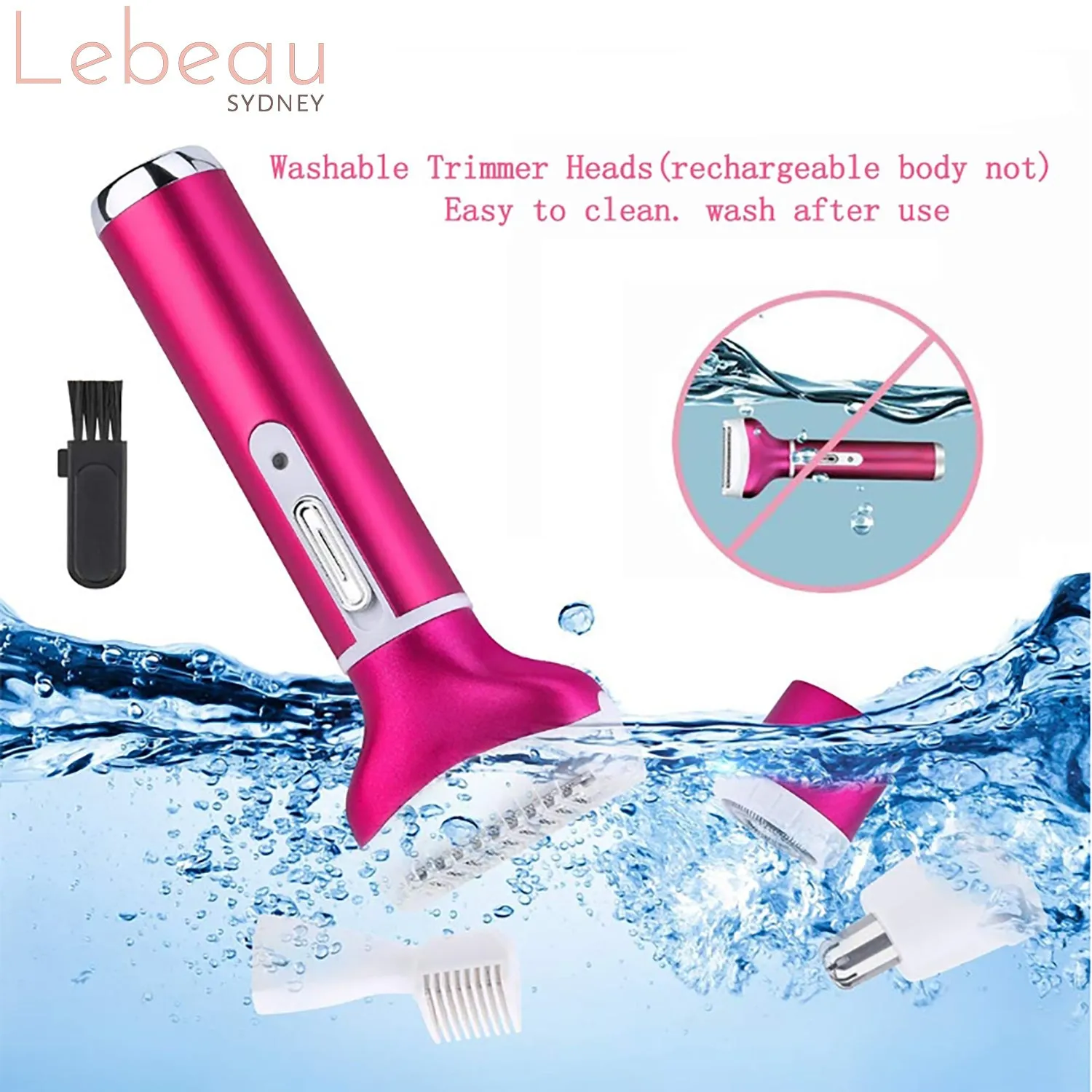 Lebeau Women Electric Hair Remover Epilator Shaver Razor Arm Leg Bikini 4 In 1