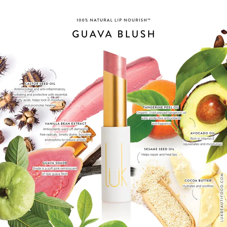 Luk Beautifood Lip Nourish – Guava Blush Natural Lipstick